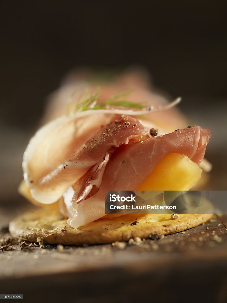 Prosciutto e tartine melone - Foto stock royalty-free di Melone