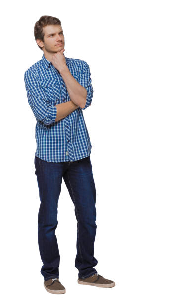 istock Front view of man in jeans. 1171461609