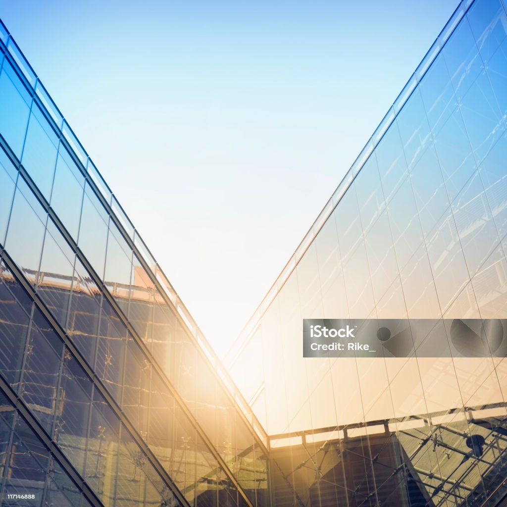 Modern building in sunlight Modern building in evening sunlight Architecture Stock Photo