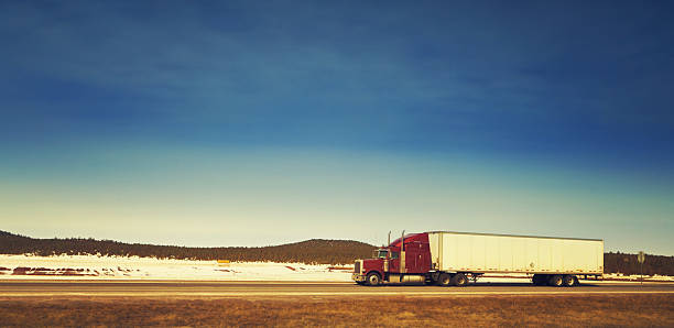 istock semi-truck on the highway 117147154