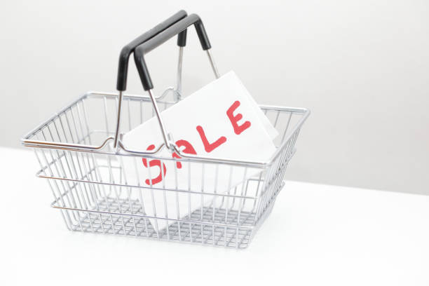 istock shopping trolley and basket with fresh fruit 1171472204