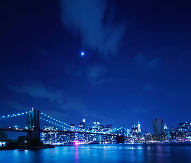 istock Brooklyn Bridge and Manhattan Skyline Blue 117147279
