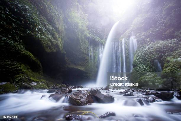 Lombok Waterfall Stock Photo - Download Image Now - Waterfall, Water, Landscape - Scenery