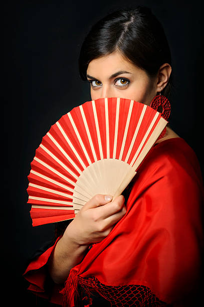 Flamenco dancer portrait stock photo