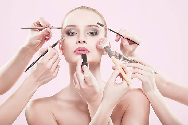 professional makeup stock photo