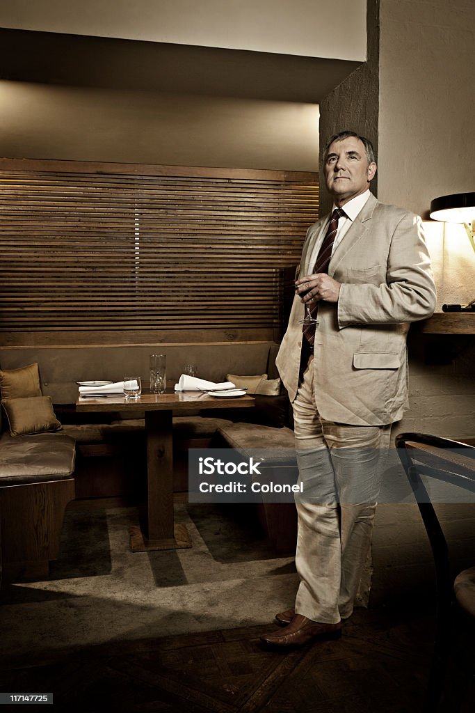 Waiting for his date Gentleman waits for his dinner companion Adult Stock Photo