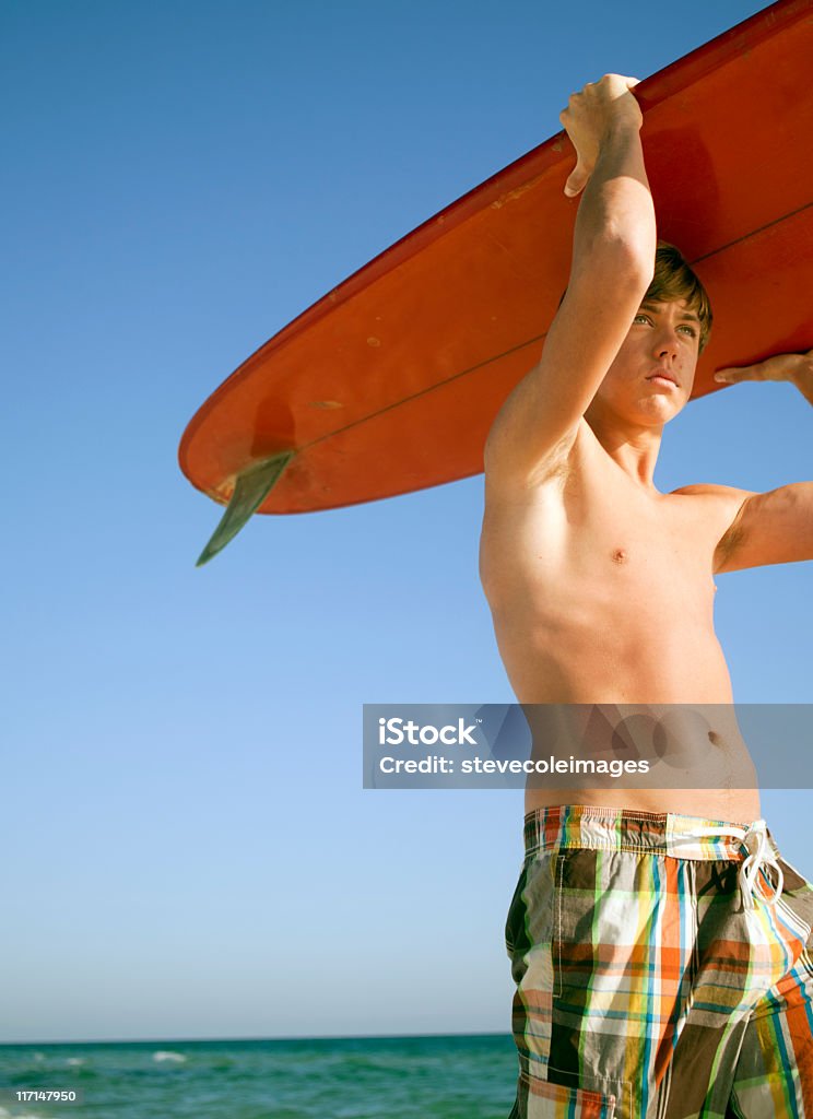 Teenager Surfer - Lizenzfrei Abenteuer Stock-Foto