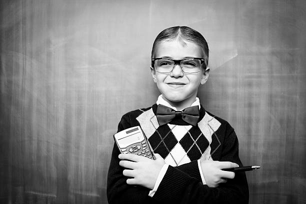 Vintage Nerd Stock Photo - Download Image Now - 1950-1959, 8-9