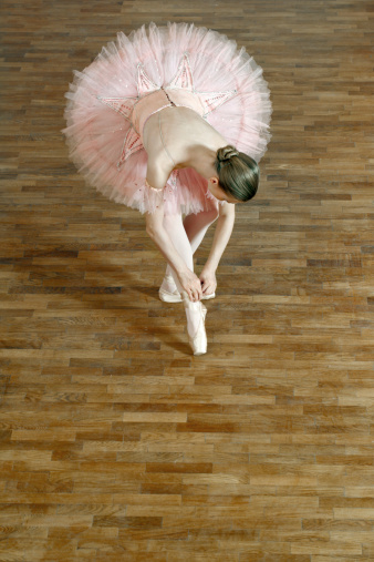classical ballet dancer dancing on the stage