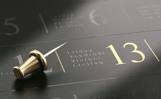 Friday The 13th Written In Golden Letters Over Black Background