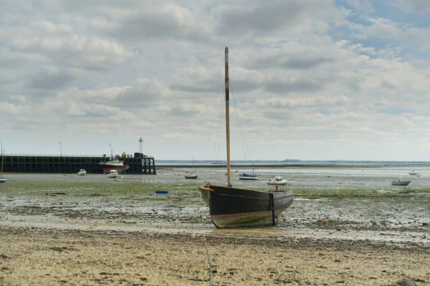 istock Cancale low tide boats 1171482531