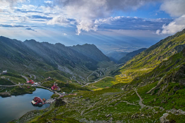istock Fagaras landmarks lake, shelters and mountain road 1171483850