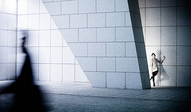 istock Beautiful Japanese woman in modern architectural setting 117148395