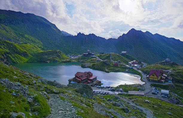 istock Balea Lake and chalet in Fagaras mountains 1171484018