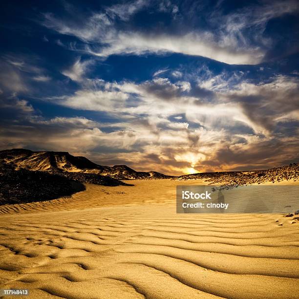 Desert Sunset Dream Stock Photo - Download Image Now - Awe, Cloud - Sky, Cloudscape