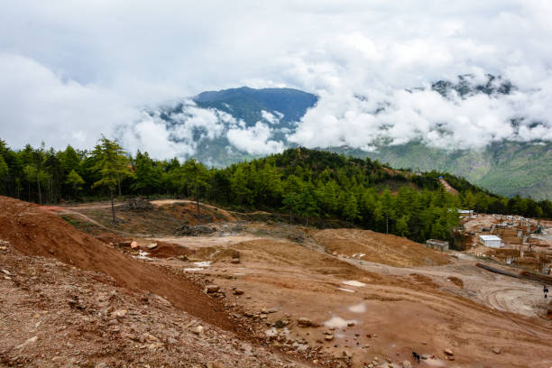 istock Construction on the school's permanent home in the hills above Paro, Bhutan 1171484227