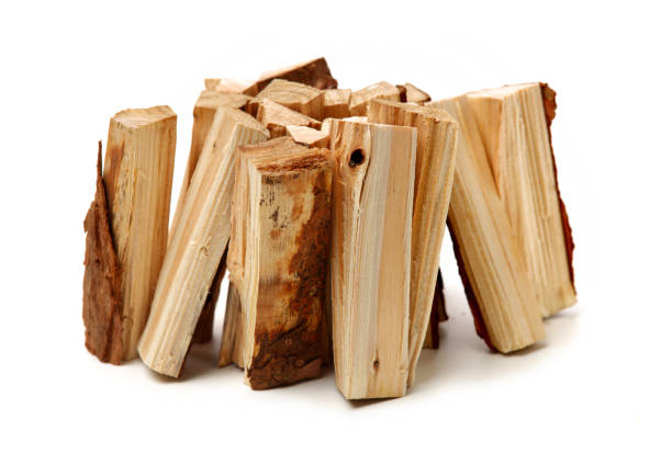istock Pile of firewood isolated on a white background 1171485575