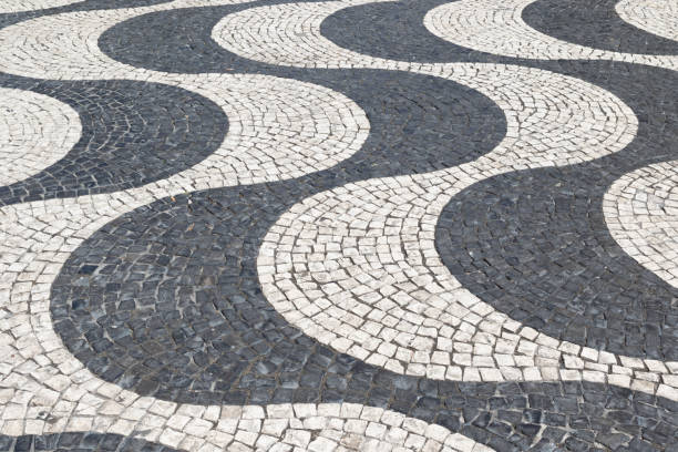 istock Surface of traditional cobble stone pavement 1171485873