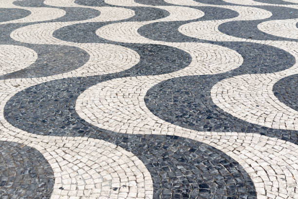 istock Surface of traditional cobble stone pavement 1171485891