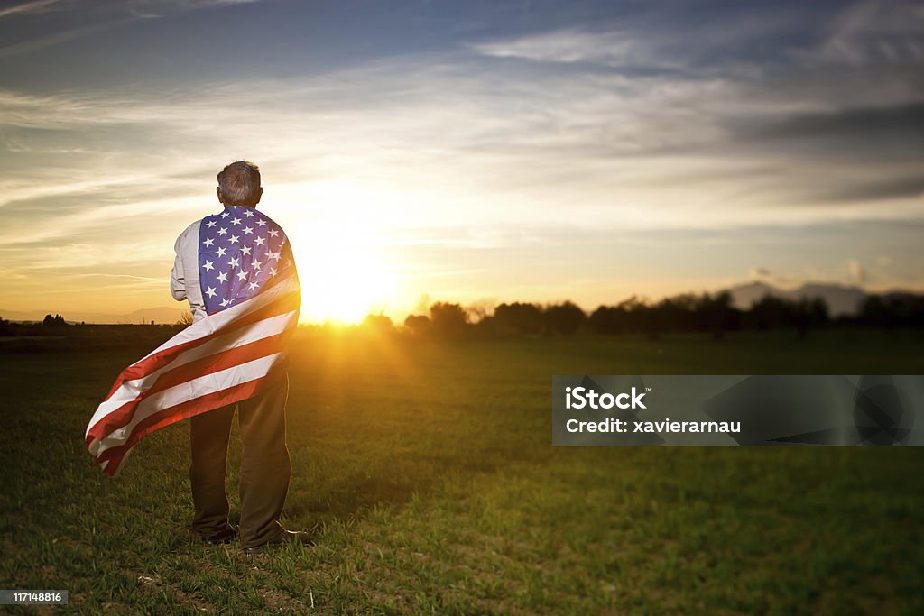 Orgulhoso - Royalty-free Bandeira dos Estados Unidos da América Foto de stock