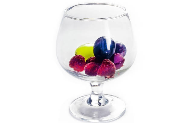 istock Glass with berries on a white background 1171489852