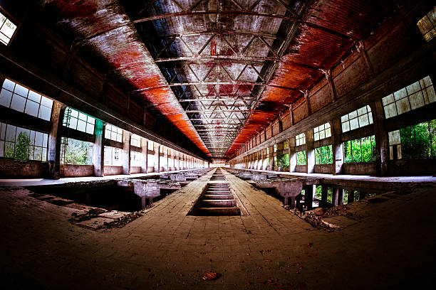 istock Ruined Factory Abandoned Industry Interior Perspective 117149035