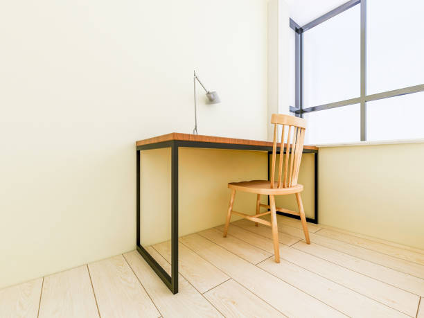 istock Small bedroom design, small bed and study and office desk collocation 1171490905