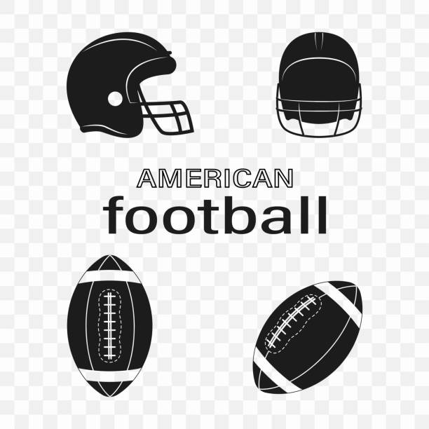 ilustraciones, imágenes clip art, dibujos animados e iconos de stock de fútbol americano - football helmet helmet american football sports helmet
