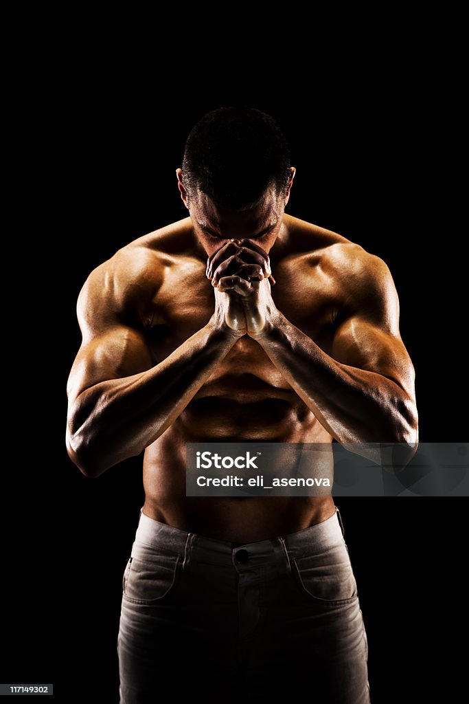 Hombre fuerte medida - Foto de stock de Adulto libre de derechos