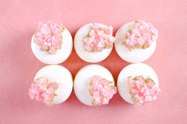 istock Traditional french macaroon sweets with crystal decorations. 1171495422