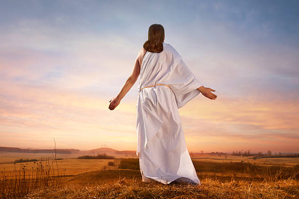 istock Resurrected Jesus  looks at the world 117149756