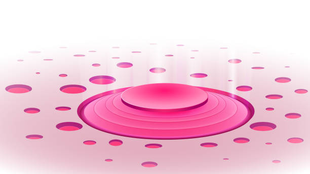 illustrations, cliparts, dessins animés et icônes de podium rond avec des projecteurs - pink backgrounds lighting equipment disco