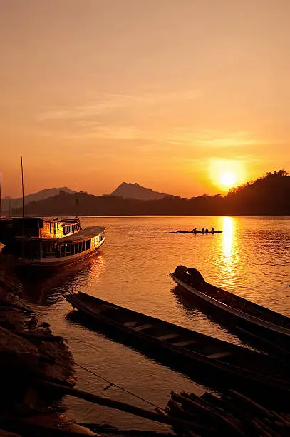 Photo of Mekong River at Sunset in Luang Prabang, Laos