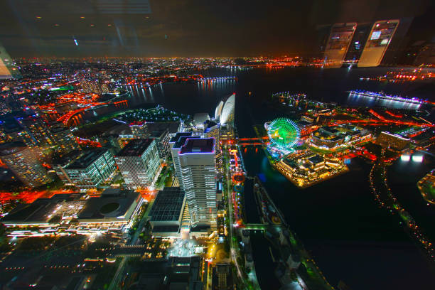 Night view seen from the Yokohama Landmark Tower. Shooting Location: Yokohama-city kanagawa prefecture