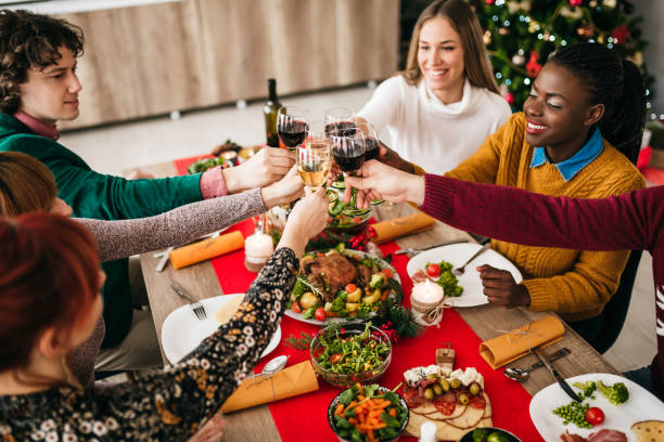 istock Celebrating christmas with firends 1171501954