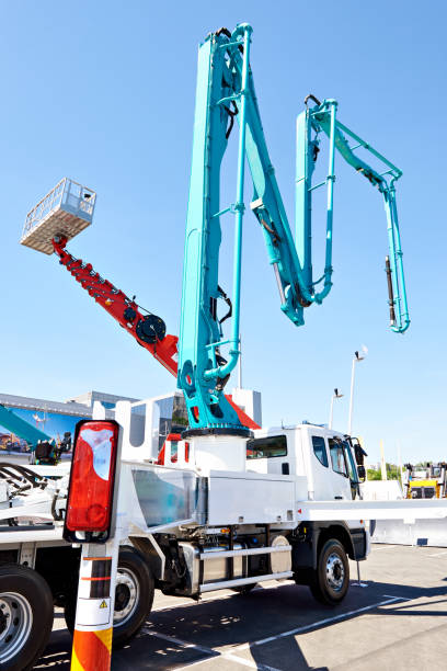 istock Hydraulic support for truck concrete pump 1171503423