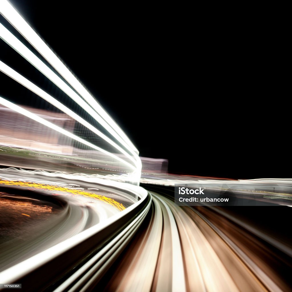 Nacht-Reise - Lizenzfrei Hochgeschwindigkeitszug Stock-Foto