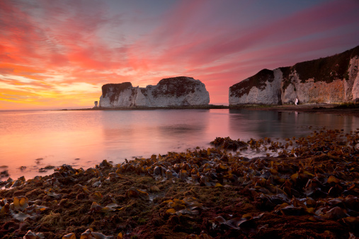A stunning calm morning at Old Harry Rocks on the Dorset World heritage coastline between Swanage and Poole.