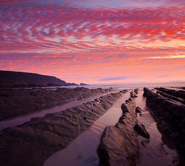 Stunning sunset at Hartland Quay