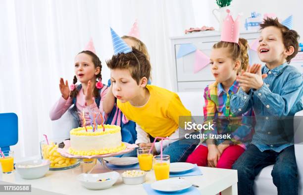 Kids Birthday Party Stock Photo - Download Image Now - Birthday Candle, Birthday, Party - Social Event