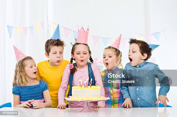 Blowing Out Birthday Candles Stock Photo - Download Image Now - Party - Social Event, Birthday, Child