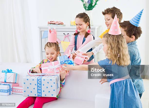 Kids Birthday Party Stock Photo - Download Image Now - Birthday Candle, 6-7 Years, 8-9 Years