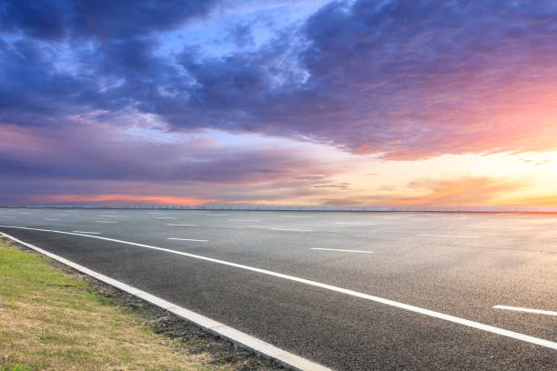 istock Asphalt highway and beautiful sky clouds at sunset 1171507377