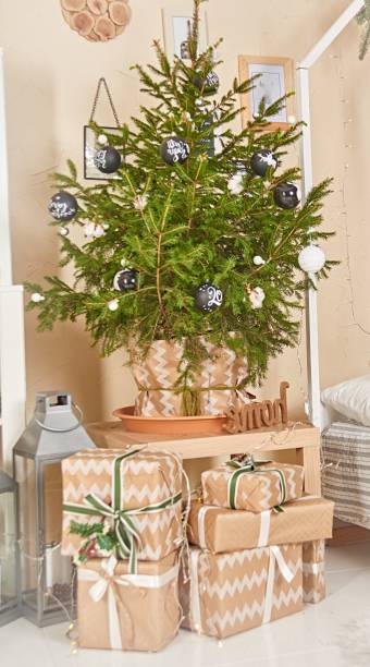 istock Christmas tree with gifts and decorations 2020 1171507685