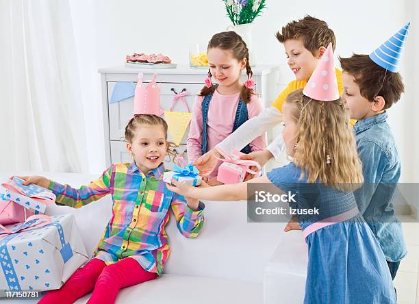 Receiving Birthday Presents Stock Photo - Download Image Now - Child, Childhood, Gift