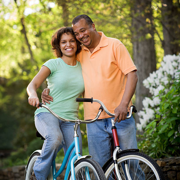 istock Bicycle Couple in Park 117150844