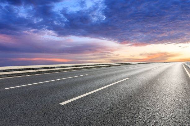 istock Asphalt highway and beautiful sky clouds at sunset 1171508940