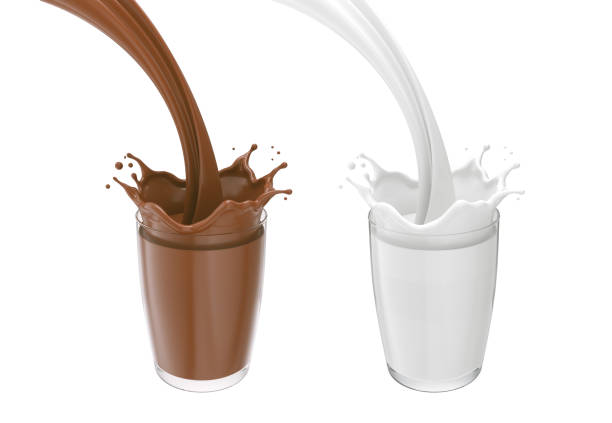istock Chocolate and Milk Splash in the glass. 1171509082