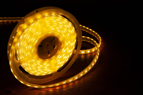 istock Led silicon shining strip in coil. Diode lights.Decorative lighting 1171509176