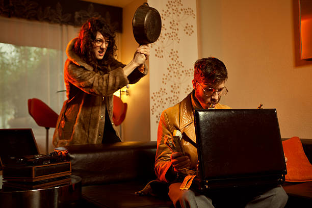 istock Retro Secret Agent Betrayal with Frying Pan 117150919